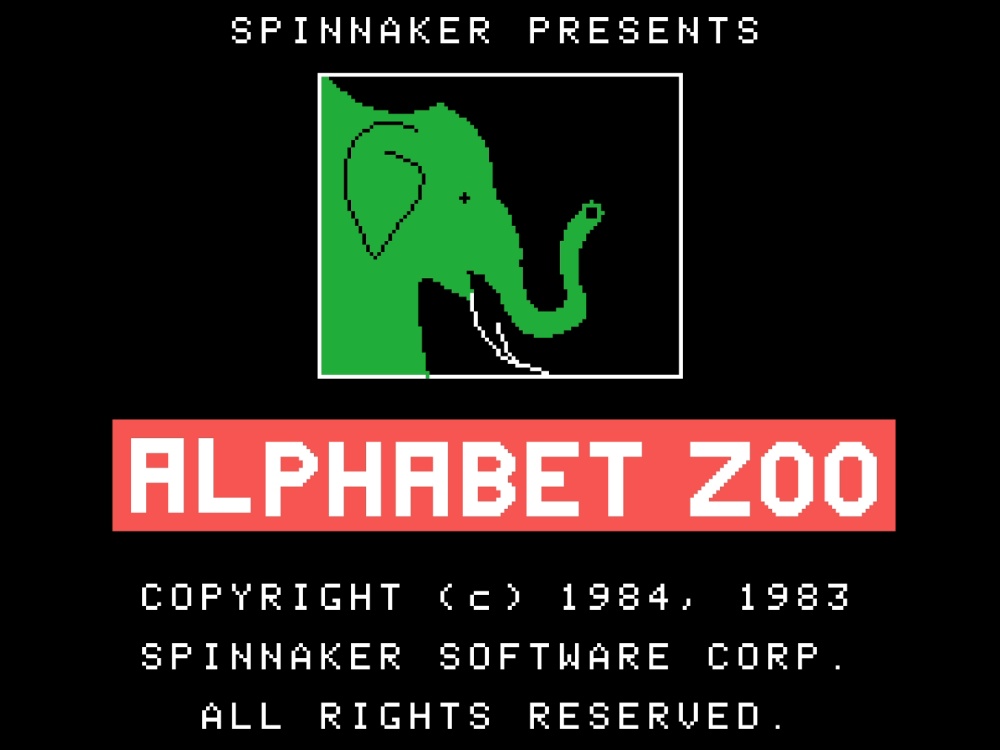 Title Screen of Alphabet Zoo for Colecovision